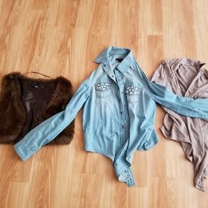 Bundle of jackets and tops